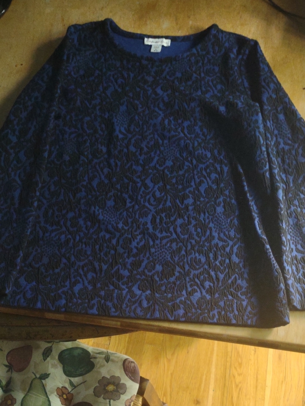 Blue & Black Textured Long Sleeve Shirt